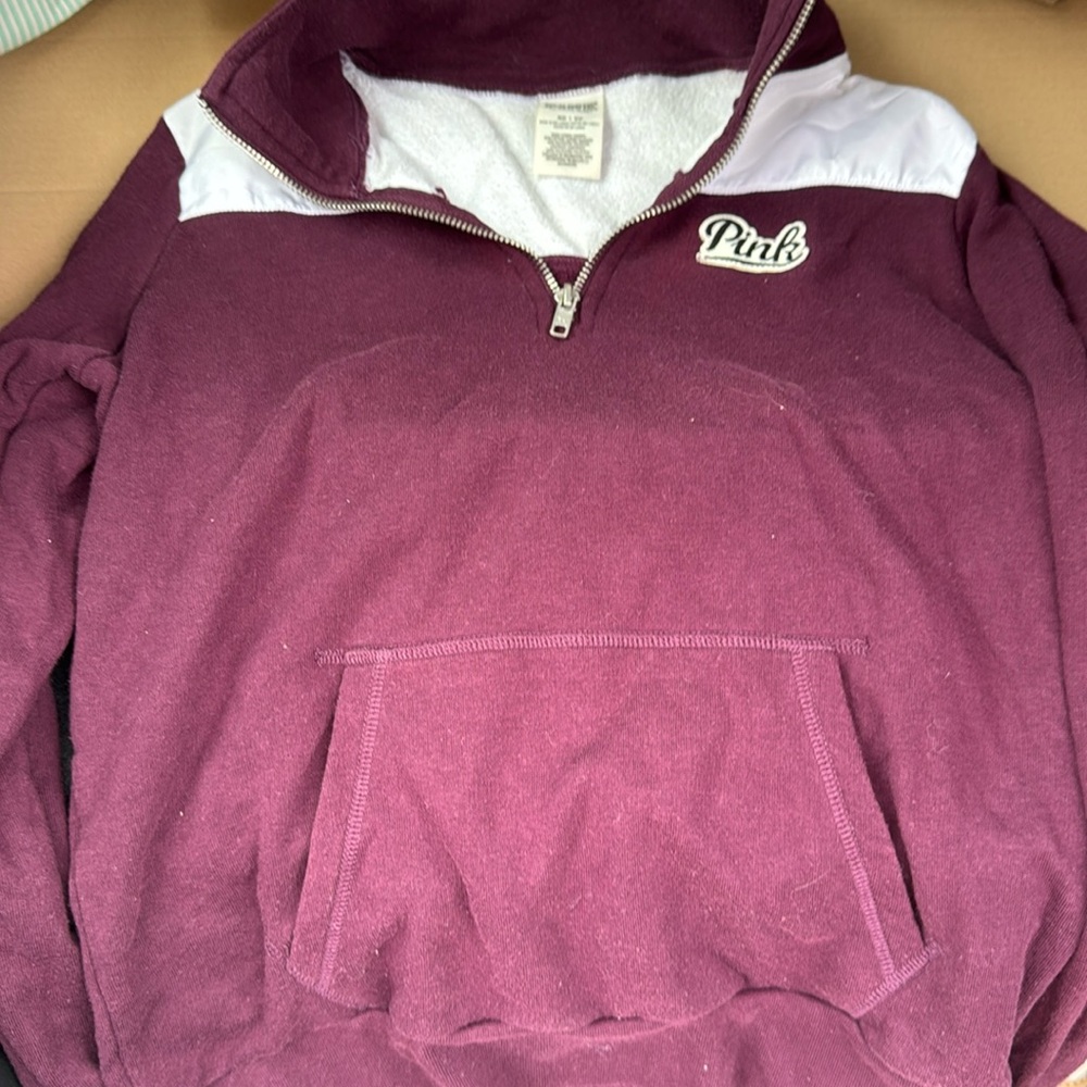2 PINK XS quarter zip jackets